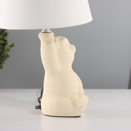 Table lamp "Misha" 1x40W E14 beige 19.5x19.5x36cm-4