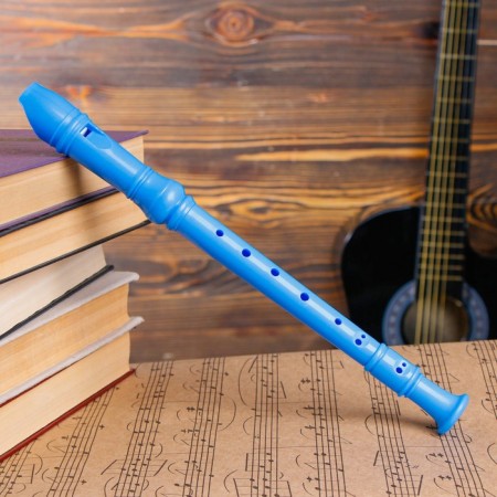 Music Life Blockflate, 8 holes, German system, soprano, blue