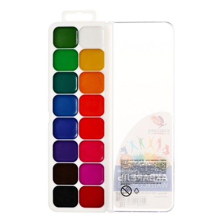 Watercolor "Ray" classics, 16 colors, without brush-2