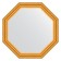 Mirror in the baguette frame, aged gold 67 mm, 67x67 cm