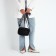 Bag Cross-Bodi with a zipper, black color