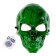 Carnival mask "Skull", green color