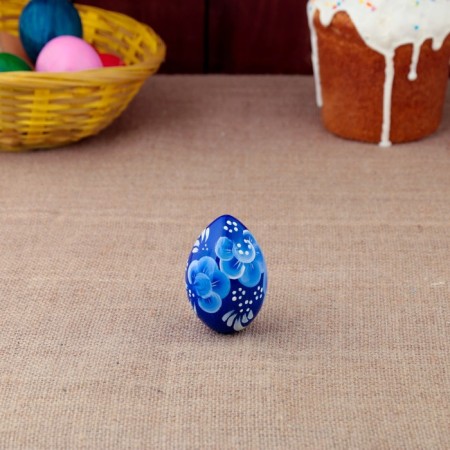 Gzhel egg, blue, 7 cm mix-1
