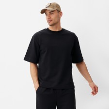 Футболка мужская из органического хлопка MINAKU REGULAR FIT: цвет чёрный, р-р 52