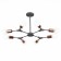 Ceiling EVOLUCE lamp. Sle106403-08. Palare. 8x60 watts, E27, 69.5x69.5x35.5 cm, gray color, pink gold