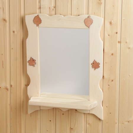 Mirror with a shelf, 55x43 cm-6