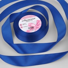 Satin tape, 25 mm × 23 ± 1 m, blue color No. 40