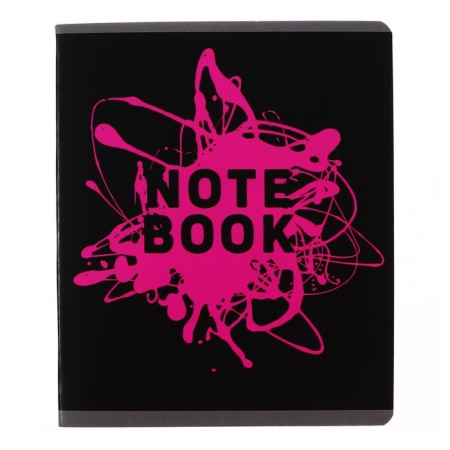 A notebook of 48 sheets in the cage "neon spray", cover coated cardboard, selective varnish, unit 60 g/m2, 5v mix-4