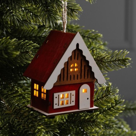 Submissive Sveta "Red House", 9.5x5.5x10 cm, 1 LED, AG10X3 (in set), glow warm white