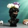 Vase "David" black with gold, 2.1 liters