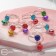 Children's ring "chosen" bell, color mix in silver, dimensionless