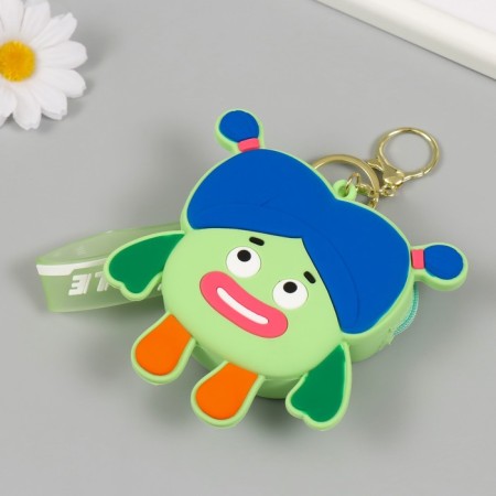 A keychain wallet with a carbine, strap Silicon "Wonderful Girl" 3x10.5x10 cm-1