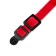 Soft cat collar with a bell, 30 x 1 cm, textiles, red