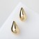 Earrings plastic "drop" curved mini, color gold