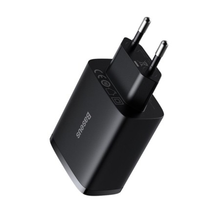 Network charger Baseus, 3USB, 3 A, 17W, black-5