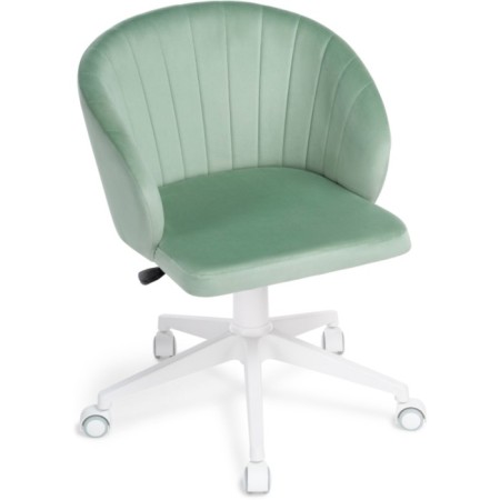 Computer chair Plastic Plastic/velor, white/green 59x60x78 cm-5