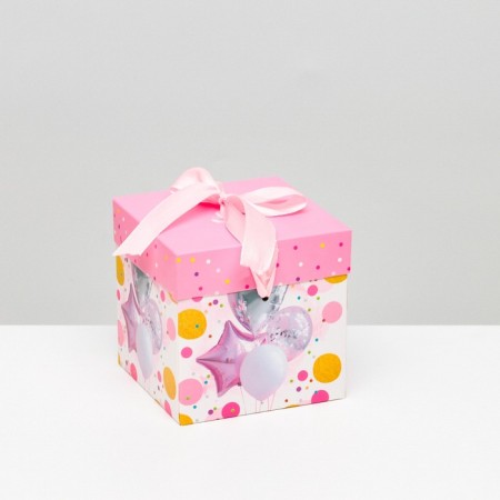 Self -charging box "Blinking balls" 10x10x10 cm