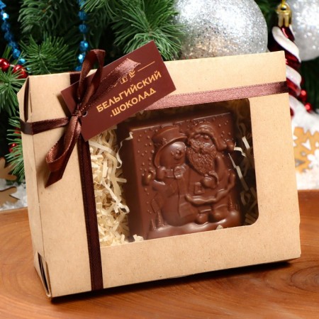 Chocolate figure "Santa Claus and Snowman", 80 g