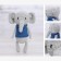 Knitting set. Amigurumi: soft toy "Elephant Mo", 20 cm
