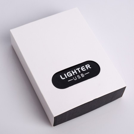 Electronic lighter, arc, usb, 3.5 x 7 cm, silver pattern-5