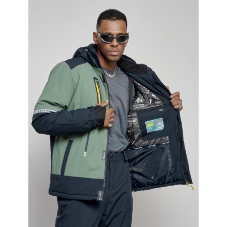 Ski costume men's winter, size 48, khaki color-11
