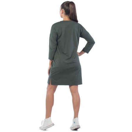 Women's dress, size 44, khaki color-3