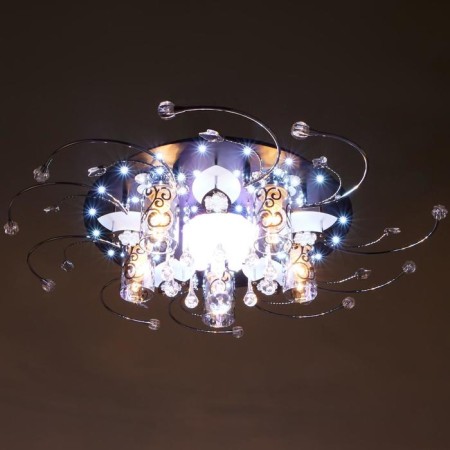 Economic chandelier with PDU 41007/5 5x40W E27, backlight LED Black 64x64x17 cm-2