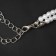 Beads "Pearl Paradise" Two threads with a suspension, white color in silver, length 38cm