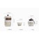 A set for a tea ceremony of 6 items per 3 people: a cup 50 ml, a kettle 280 ml, white