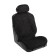 A cape on the seat "Alcantara" 140 x 52 cm, black with a red line