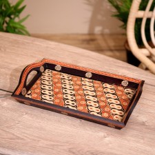 Born tray, batik 35x20x7 cm