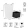 Kashpo Urbi Square, 2 subjects: internal and outer capacitance, 8 and 16.3 l, white color