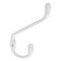 Hook furniture tundra TKD033, two -rod, white