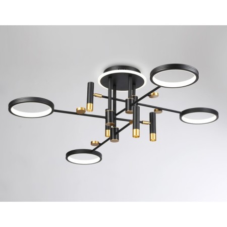 LED ceiling LED with Ambrella Light, Linetech, FL51649, LED, 98 W, 7350LUM, 3000-6400K, gold, gold-4