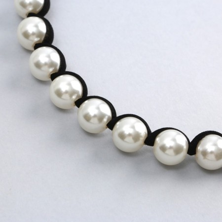 Hair rim with pearls "Choose happiness"-4