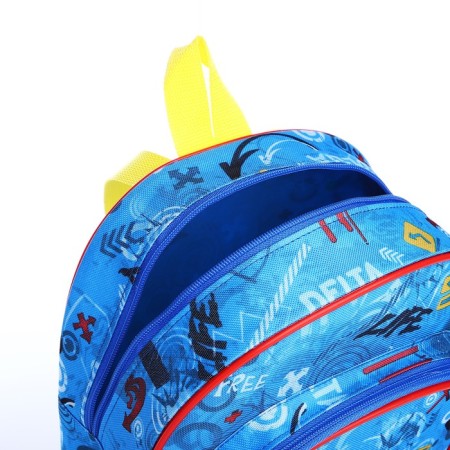 Baby backpack on a zipper, cornflower color-5