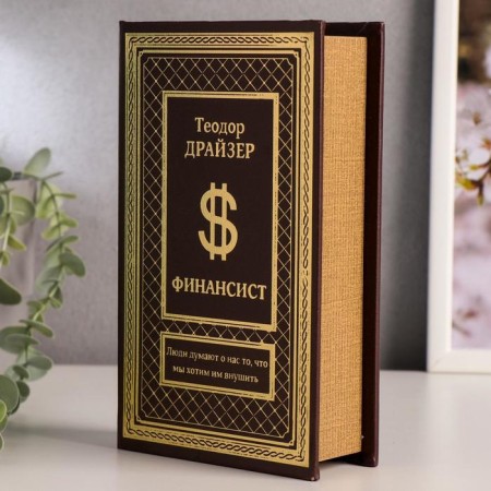 Safe box book "financier" embossing 21x13x5 cm-1