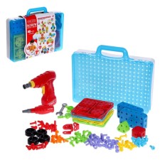 Designer in the Summary Mosaic suitcase, with an electric screwdriver, 40 models, 200 parts