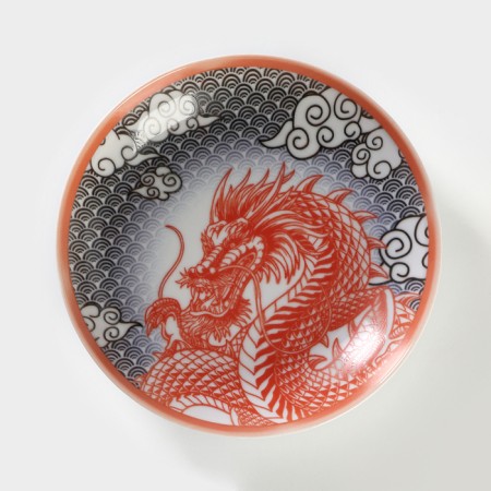 Porcelain plate "Fiery snake", 700 ml, D = 20.5 cm