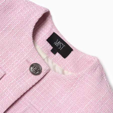 Women's tweed jacket mist r.46, pink-7