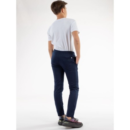 Sports pants for ISEE boys, height 140-146 cm, dark blue color
