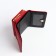 Women's wallet on the button, red color