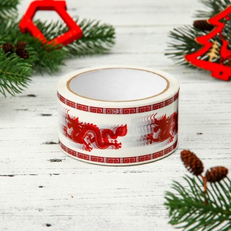 New Year's adhesive tape with the logo "Dragons", 48 x 45 m, 45 μm-1