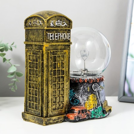 Plasmic ball Polystone "London telephone booth" 19.5x15x16 cm-4