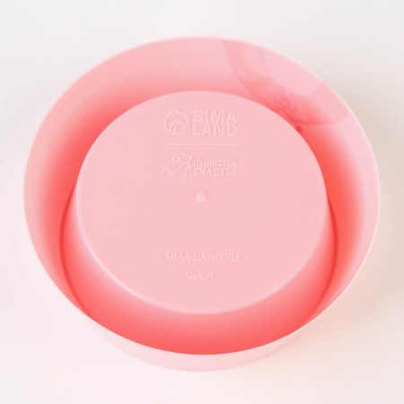 Plastic “Heart” bowl, pink, 300 ml-5