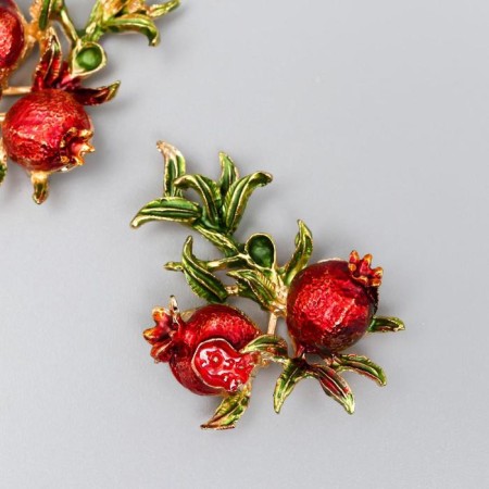 Decor for creativity Metal "Grenades on a branch" 3.2x2.3 cm