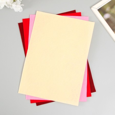 A set of soft felt "Astra" (4 pcs) Assorted, 1.4 mm, 180 gr. 20x30 cm