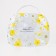 Lightning cosmetic bag, white/yellow color