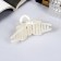 Hair crab "gloss" bow Bullet, 8 cm, white