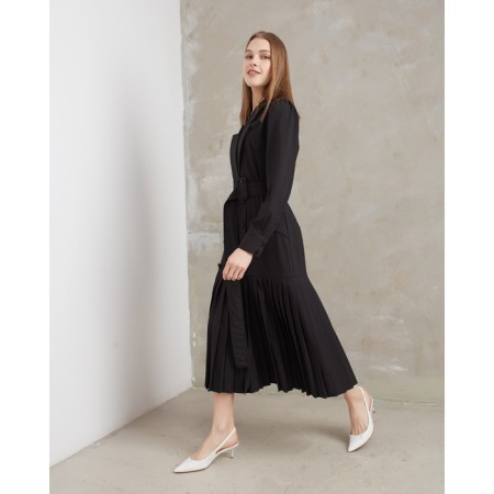 Women's dress minku: classic color black, size 42-1